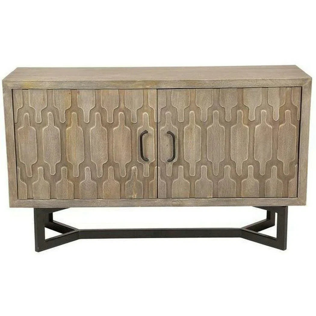 51 Inch Sideboard Mid-Century Modern on Iron Base Sideboards LOOMLAN By Moe's Home