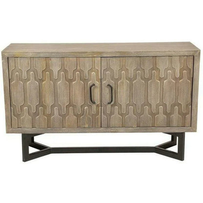 51 Inch Sideboard Mid-Century Modern on Iron Base Sideboards LOOMLAN By Moe's Home