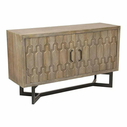 51 Inch Sideboard Mid-Century Modern on Iron Base Sideboards LOOMLAN By Moe's Home