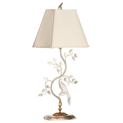 Chelsea House Crystal Bird Silver Table Lamp