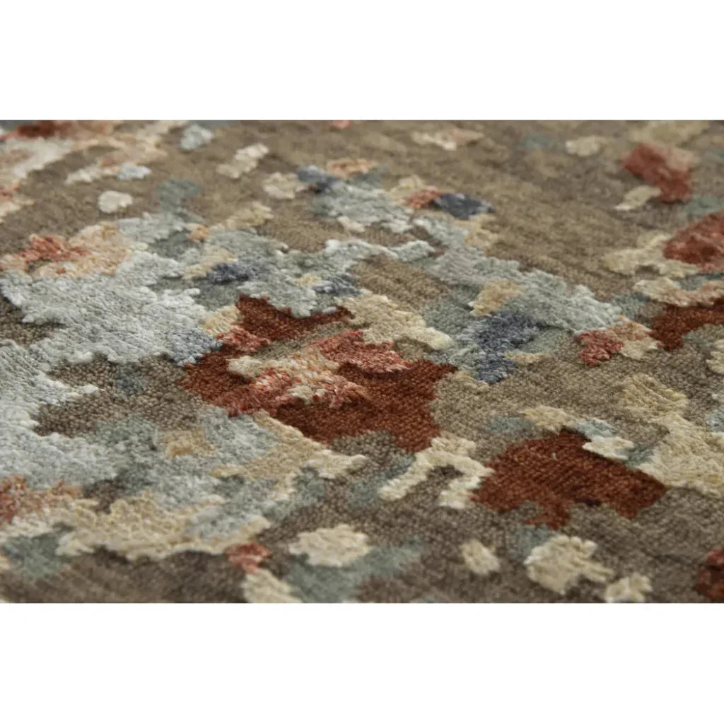 Asa Abstract Rust Large Area Rugs For Living Room -- rust