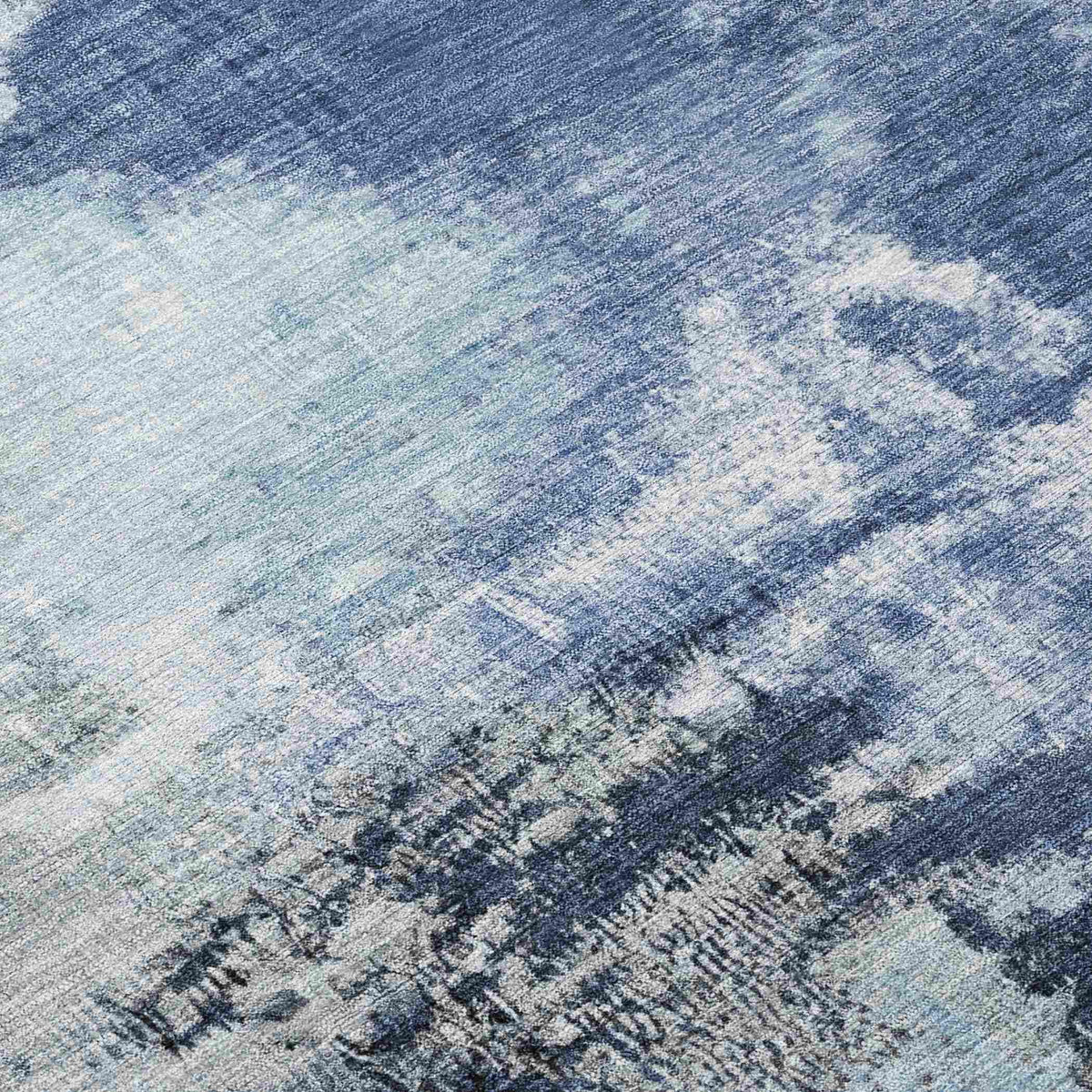 Iriara Blue Washable Indoor-Outdoor Rug