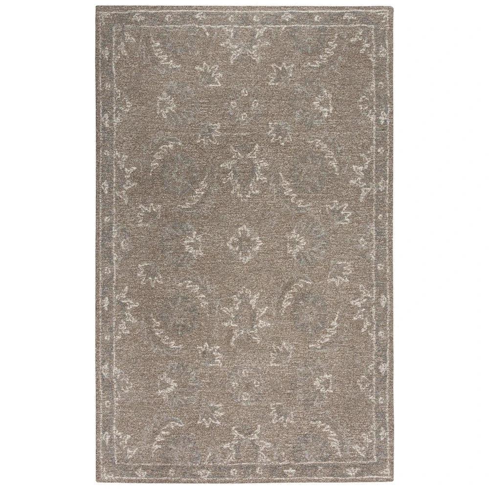 Cung Floral Brown Area Rugs For Living Room