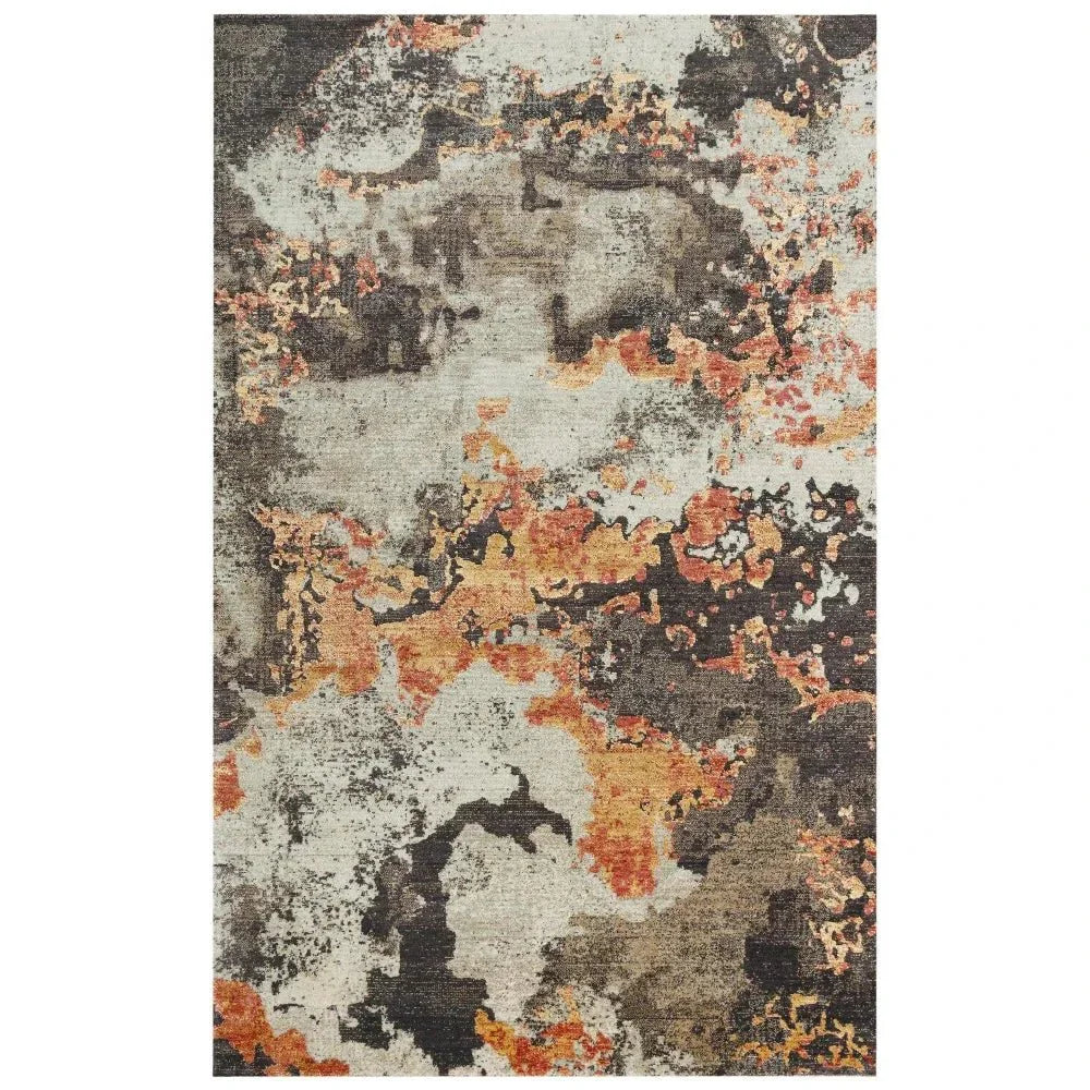 Dhum Abstract Brown Large Area Rugs For Living Room