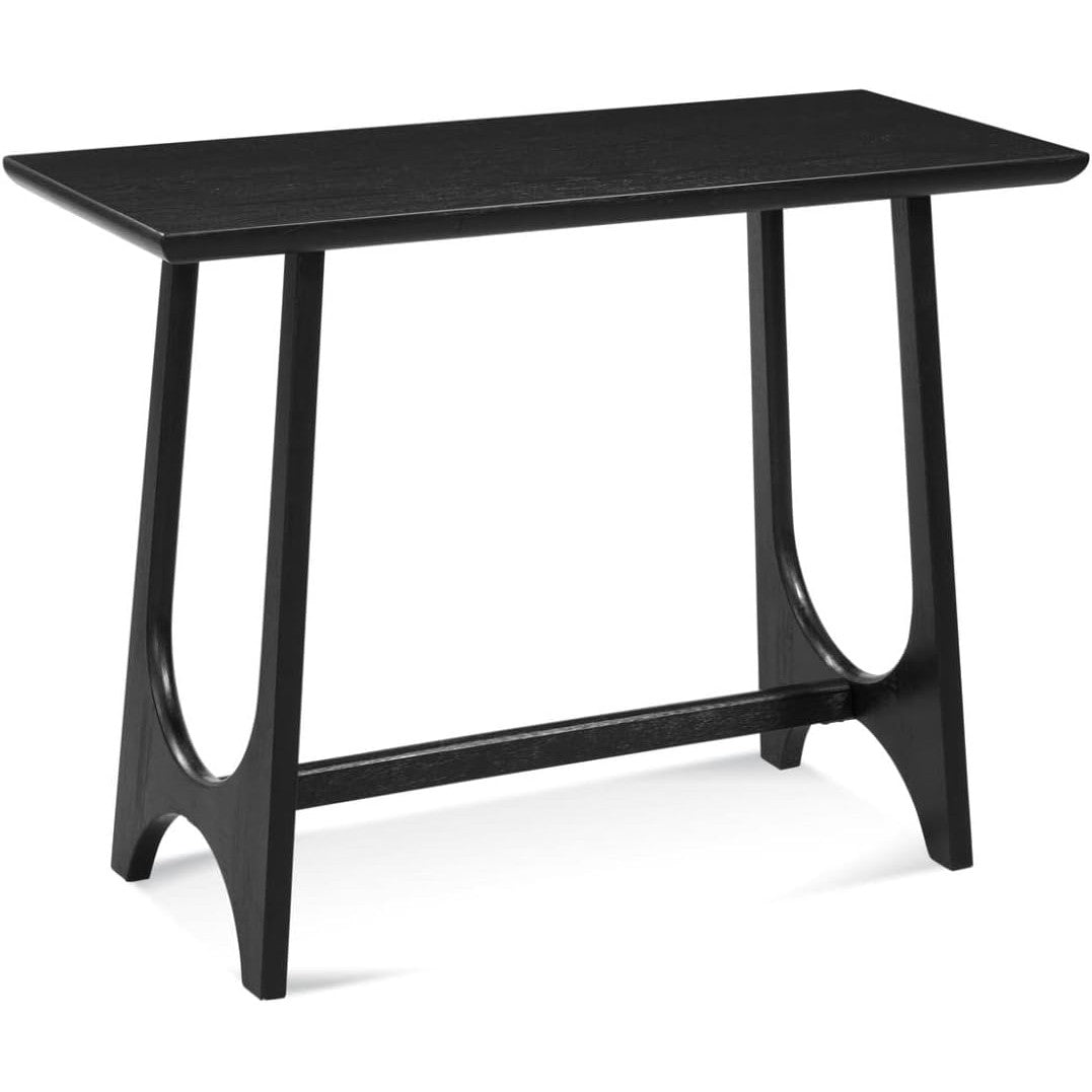 Dunnigan Wood Black Rectangular Console Table