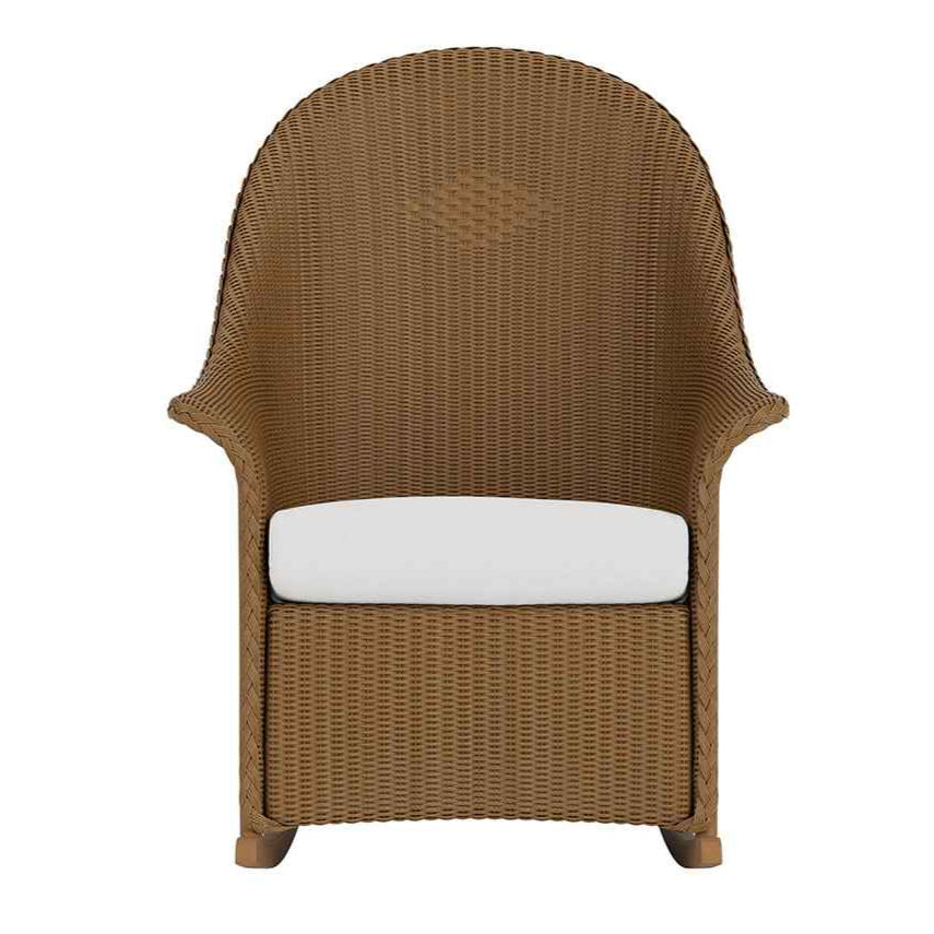 Lloyd Flanders Loom Wicker High Back Porch Outdoor Rocker