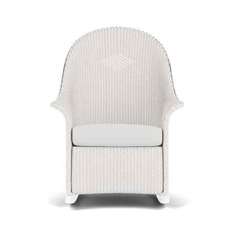 Lloyd Flanders Loom Wicker High Back Porch Outdoor Rocker