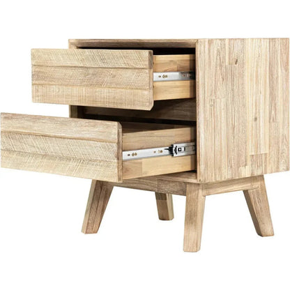 Brown Solid Wood Gia 2 Drawer Nightstand -- view 5