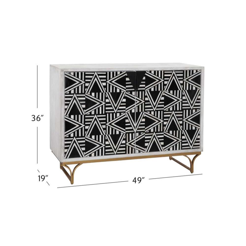 Martina Wood and Resin Black Bar Cabinet - Heirloom Quality Wood - view 10