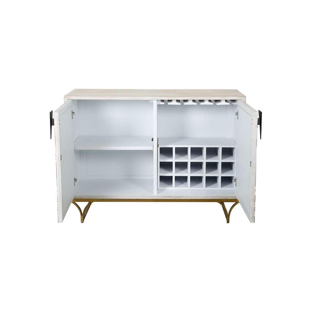 Martina Wood and Resin Black Bar Cabinet - Heirloom Quality Wood - view 5