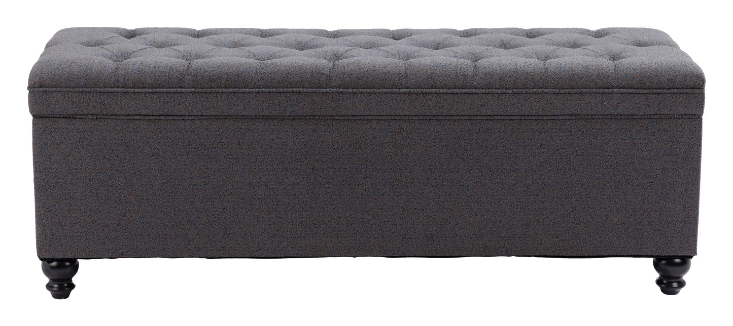 Halifax Gravel Gray Storage Bench