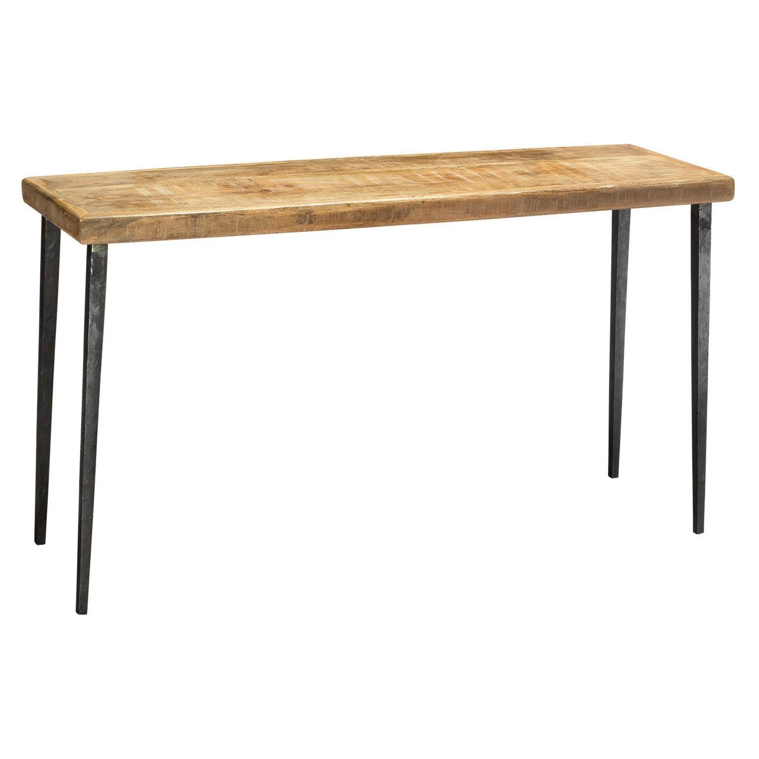 53" Wood Top Metal Base Console Table Console Tables Sideboards and Things By Jamie Young