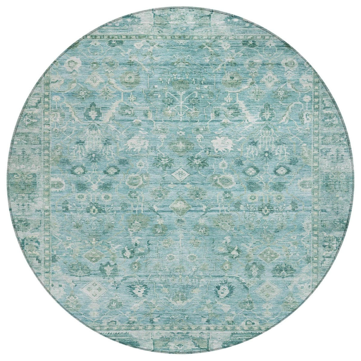 Laeel Blue Washable Indoor-Outdoor Rug