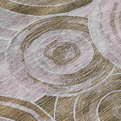 Jaelain Brown Washable Indoor-Outdoor Rug