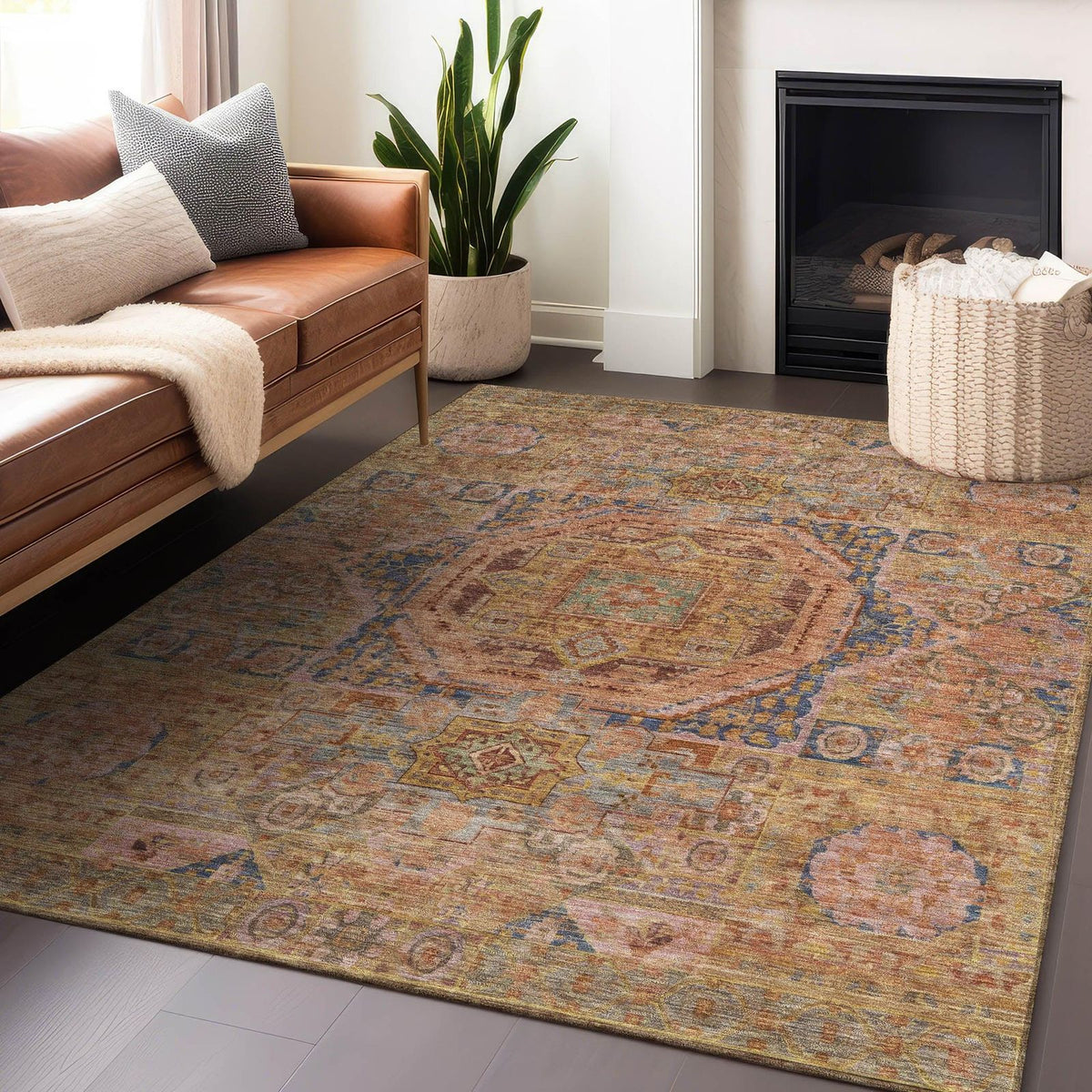 Iriir Sage Washable Indoor-Outdoor Rug -- sage