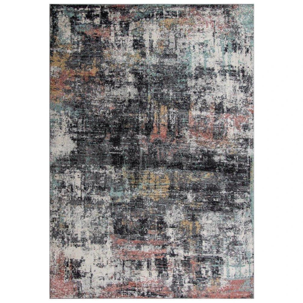 Choz Abstract Pink Kitchen Hallway Runner Rug