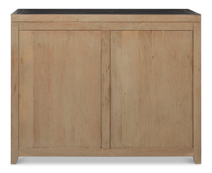 Details Acacia Wood Dark Brown 2 Door Credenza