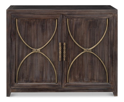 Details Acacia Wood Dark Brown 2 Door Credenza