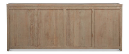 Details Acacia Wood Dark Brown Credenza