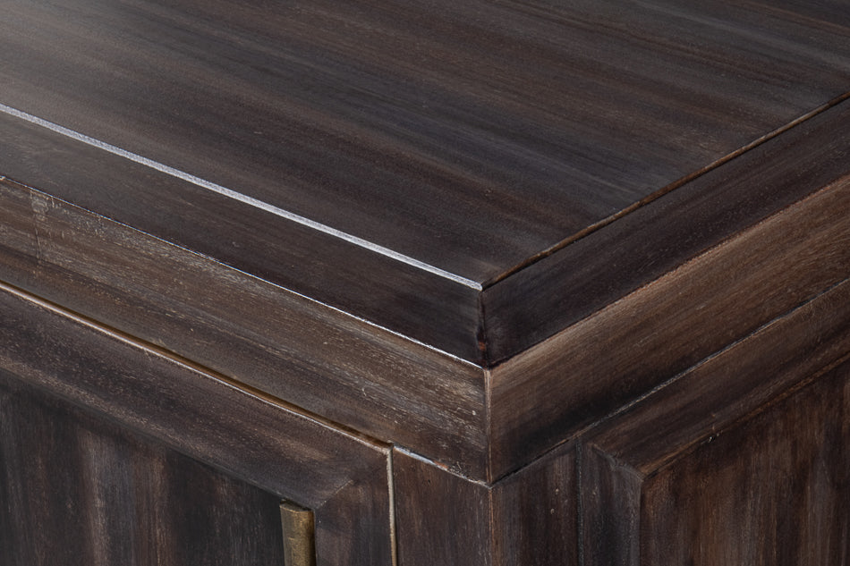 Details Acacia Wood Dark Brown Credenza