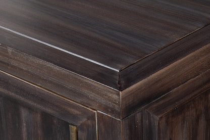 Details Acacia Wood Dark Brown Credenza