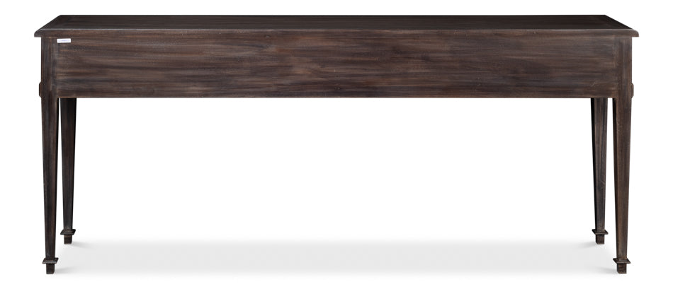 Details Acacia Wood Dark Brown Rectangular Console Table