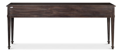 Details Acacia Wood Dark Brown Rectangular Console Table