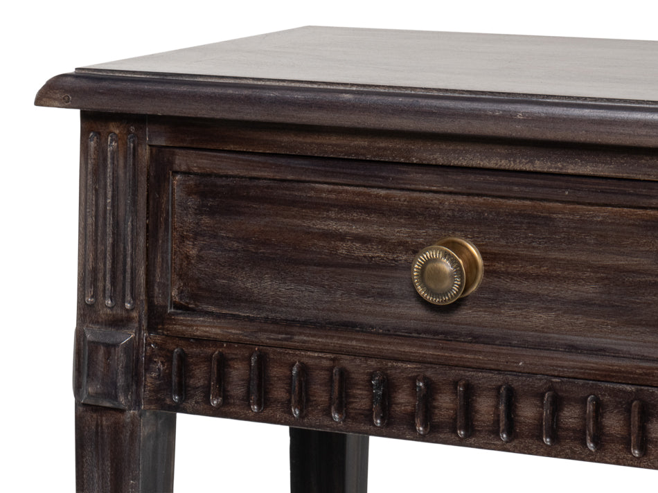 Details Acacia Wood Dark Brown Rectangular Console Table