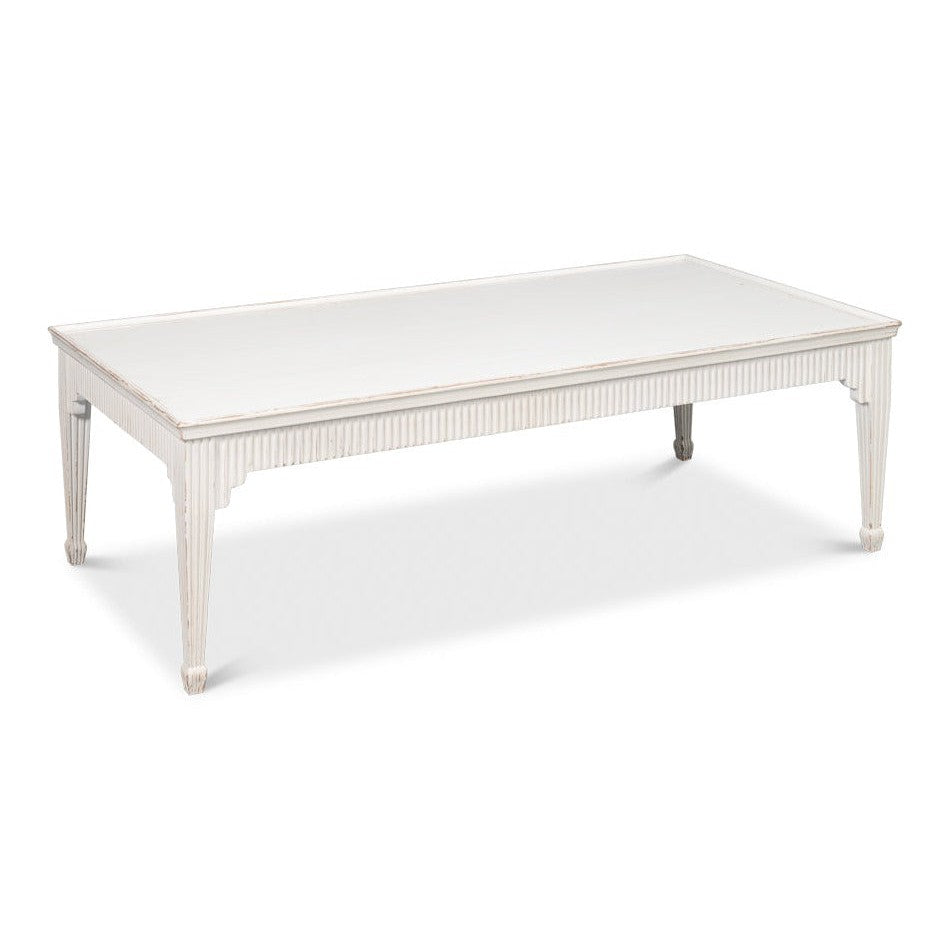 Jude Bungalow Pine White Rectangular Cocktail Table