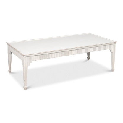 Jude Bungalow Pine White Rectangular Cocktail Table