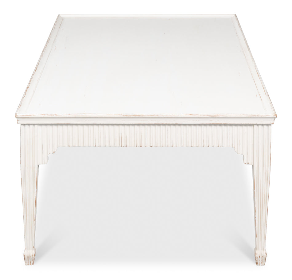 Jude Bungalow Pine White Rectangular Cocktail Table