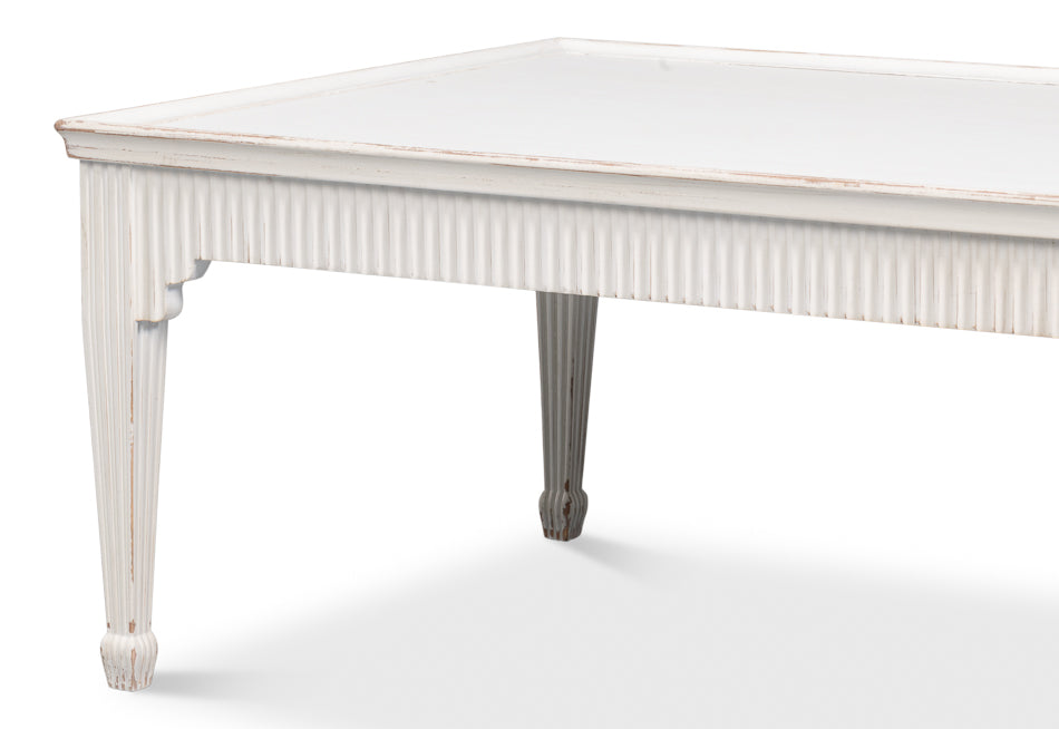 Jude Bungalow Pine White Rectangular Cocktail Table