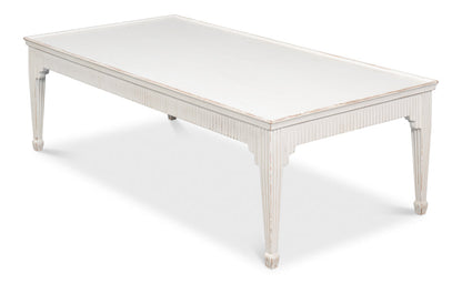 Jude Bungalow Pine White Rectangular Cocktail Table