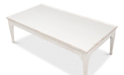 Jude Bungalow Pine White Rectangular Cocktail Table