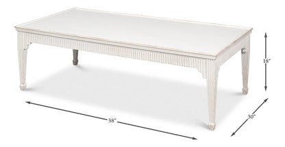 Jude Bungalow Pine White Rectangular Cocktail Table