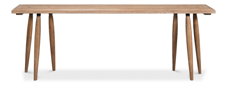 Magnus Ash Wood Brown Rectangular Console Table