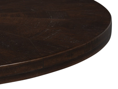 Alister Mango Wood Dark Brown Round End Table