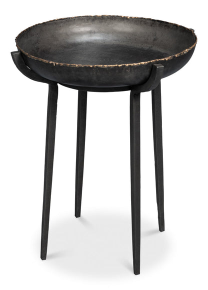 Beckham Metal Black Round End Table