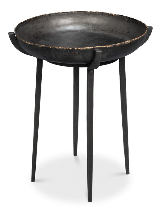 Beckham Metal Black Round End Table