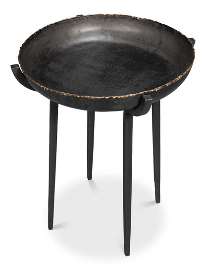 Beckham Metal Black Round End Table