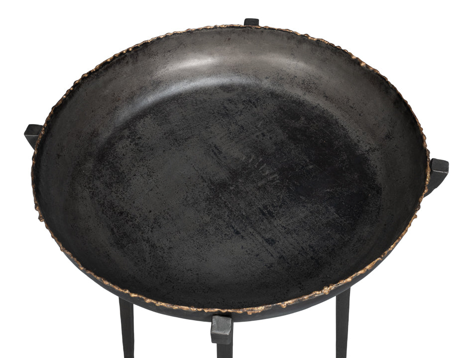 Beckham Metal Black Round End Table