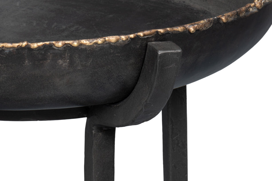 Beckham Metal Black Round End Table