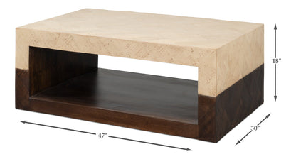 Rowan Mango Wood Brown Rectangular Coffee Table