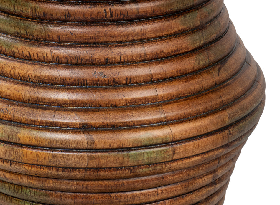 Kayan Mango Wood Brown Round End Table