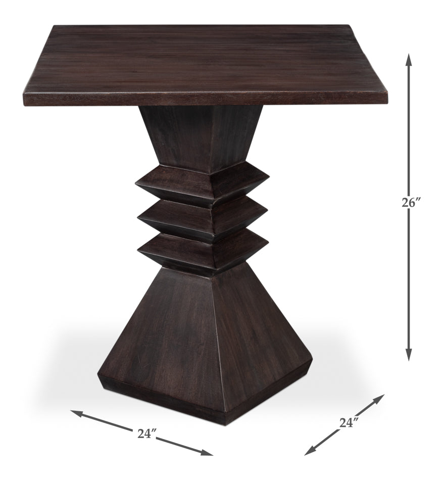 Diego Wood Brown Square End Table