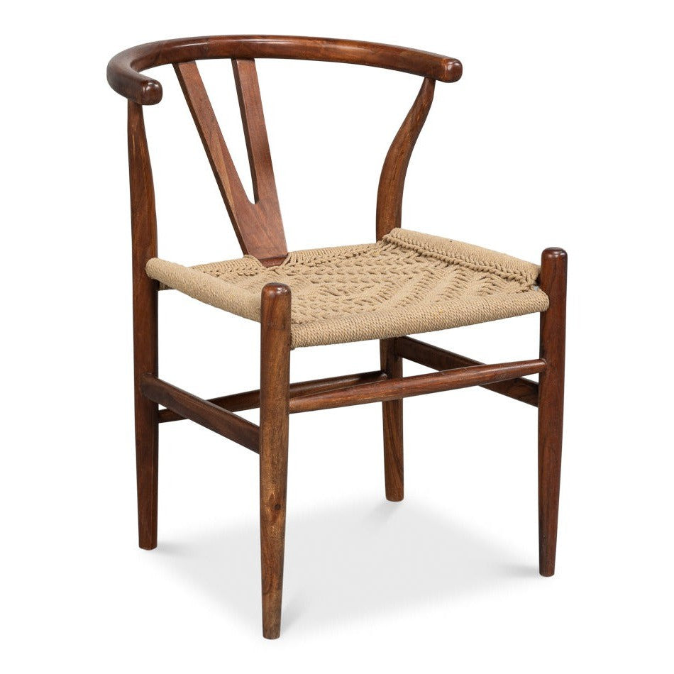 Mao Acacia Wood Reddish Brown Armless Chair