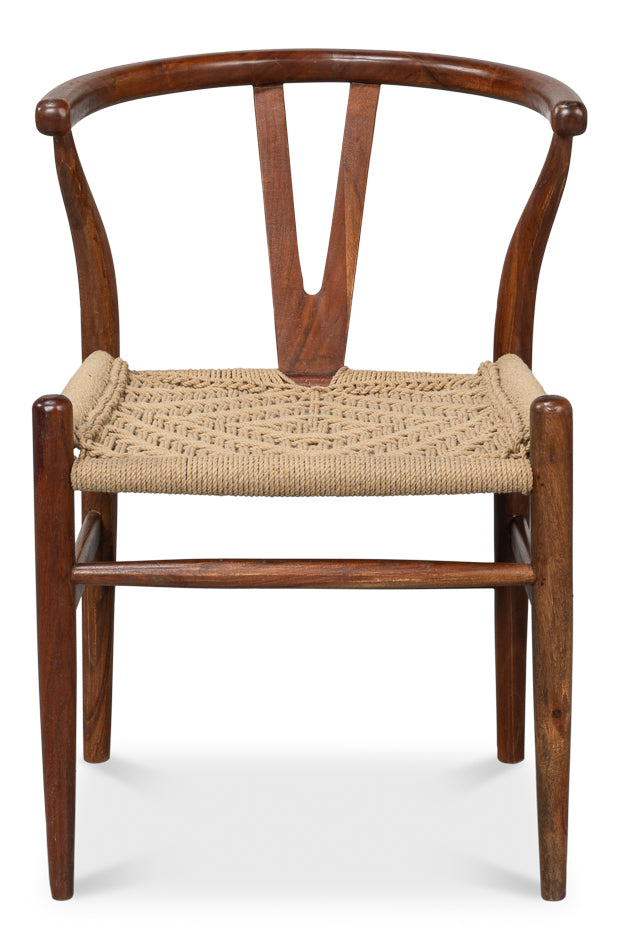 Mao Acacia Wood Reddish Brown Armless Chair