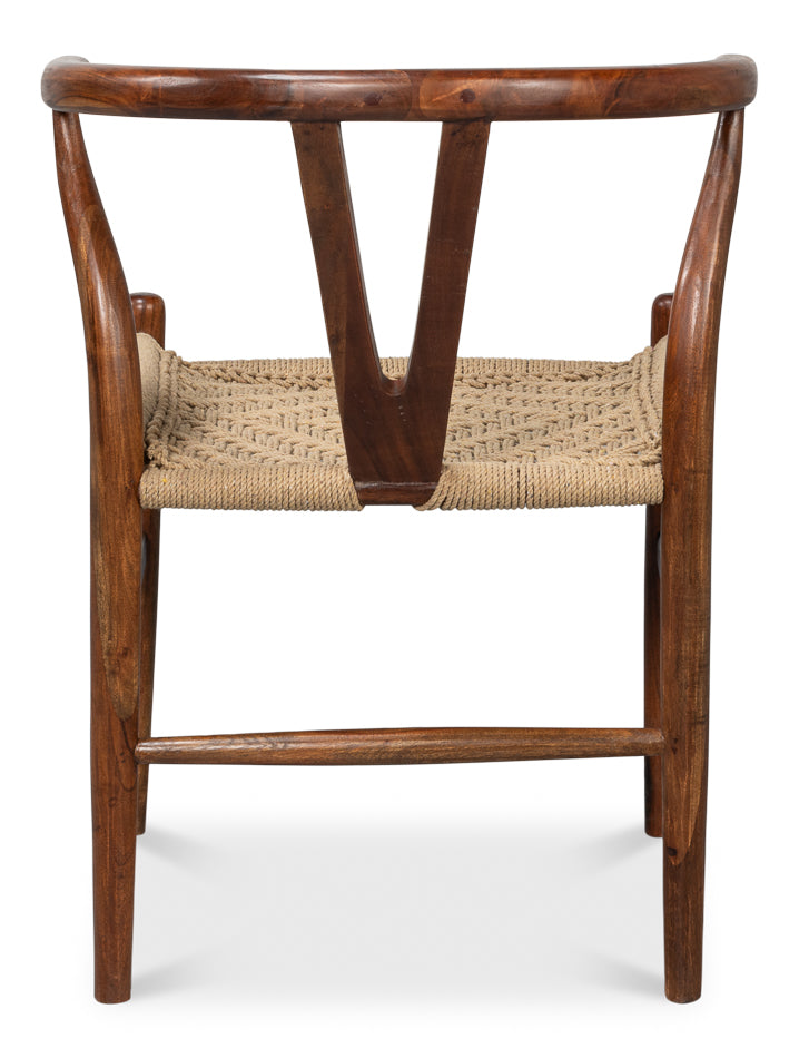 Mao Acacia Wood Reddish Brown Armless Chair