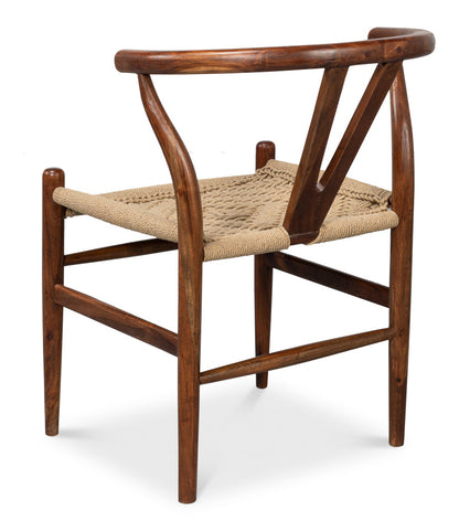 Mao Acacia Wood Reddish Brown Armless Chair