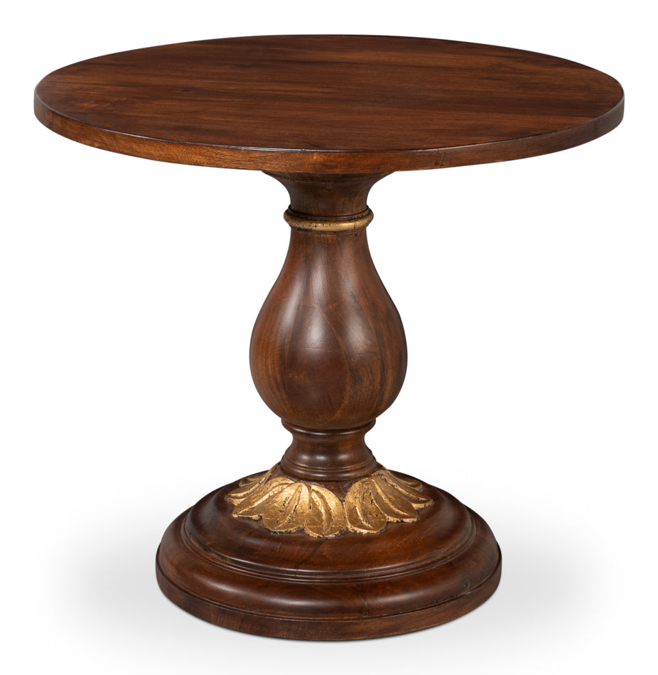 Elizabeth Mango Wood Reddish Brown Round End Table